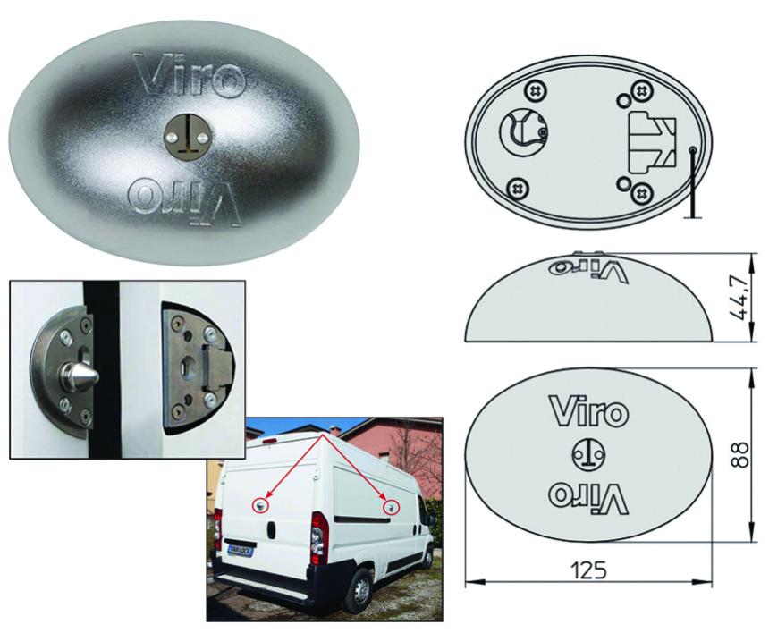 Coppia Copricerchi 17,5" In Acciaio Inox Lucido Per Camion E Furgoni – Universali Con Fissaggio Antifurto