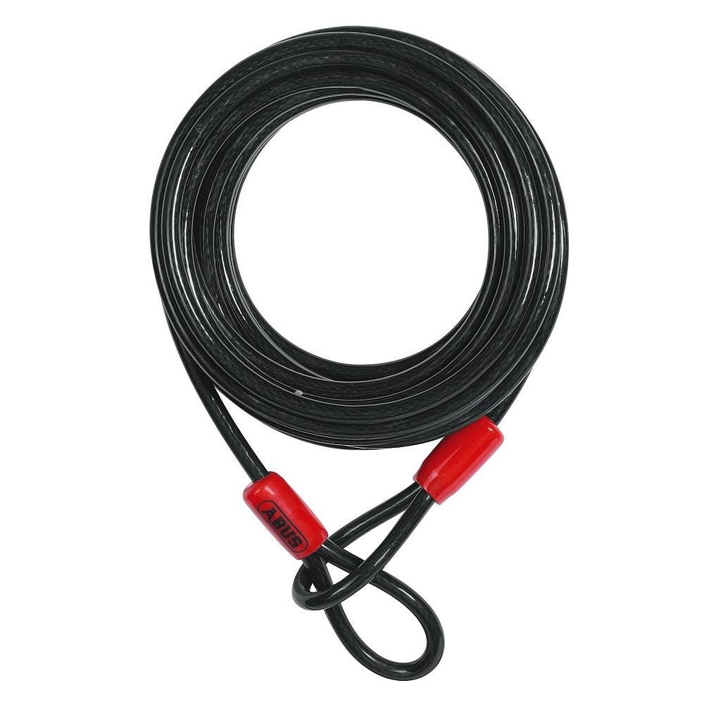 Cable antivol a deux boucles cobra 10 mm x 200 cm