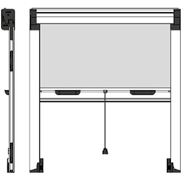 Rete zanzariera Rotolò Bazar Alluminio L 120 x H 250 cm , grigio