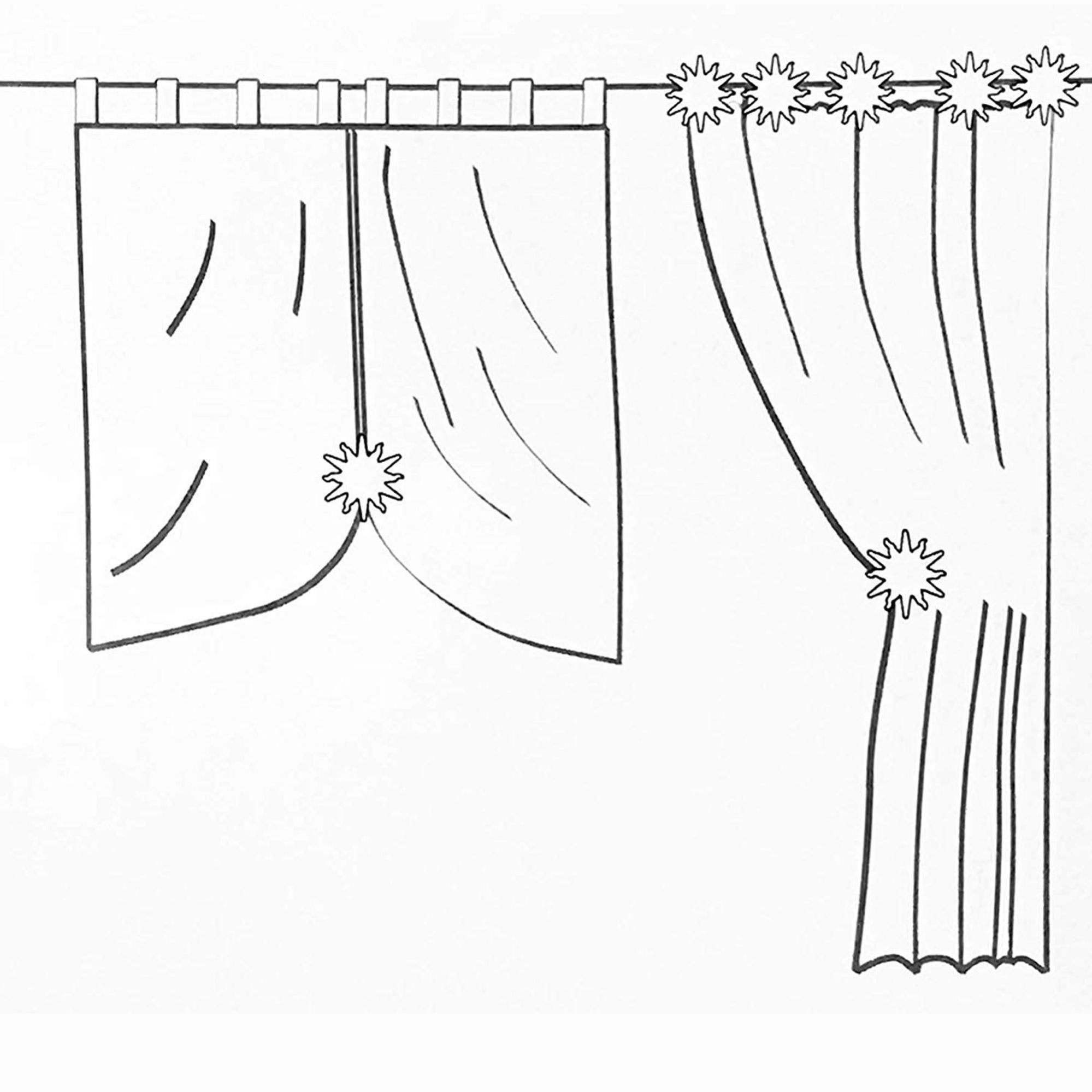 Clip per tende D.10,2x4x21cm in metallo bianco - 3