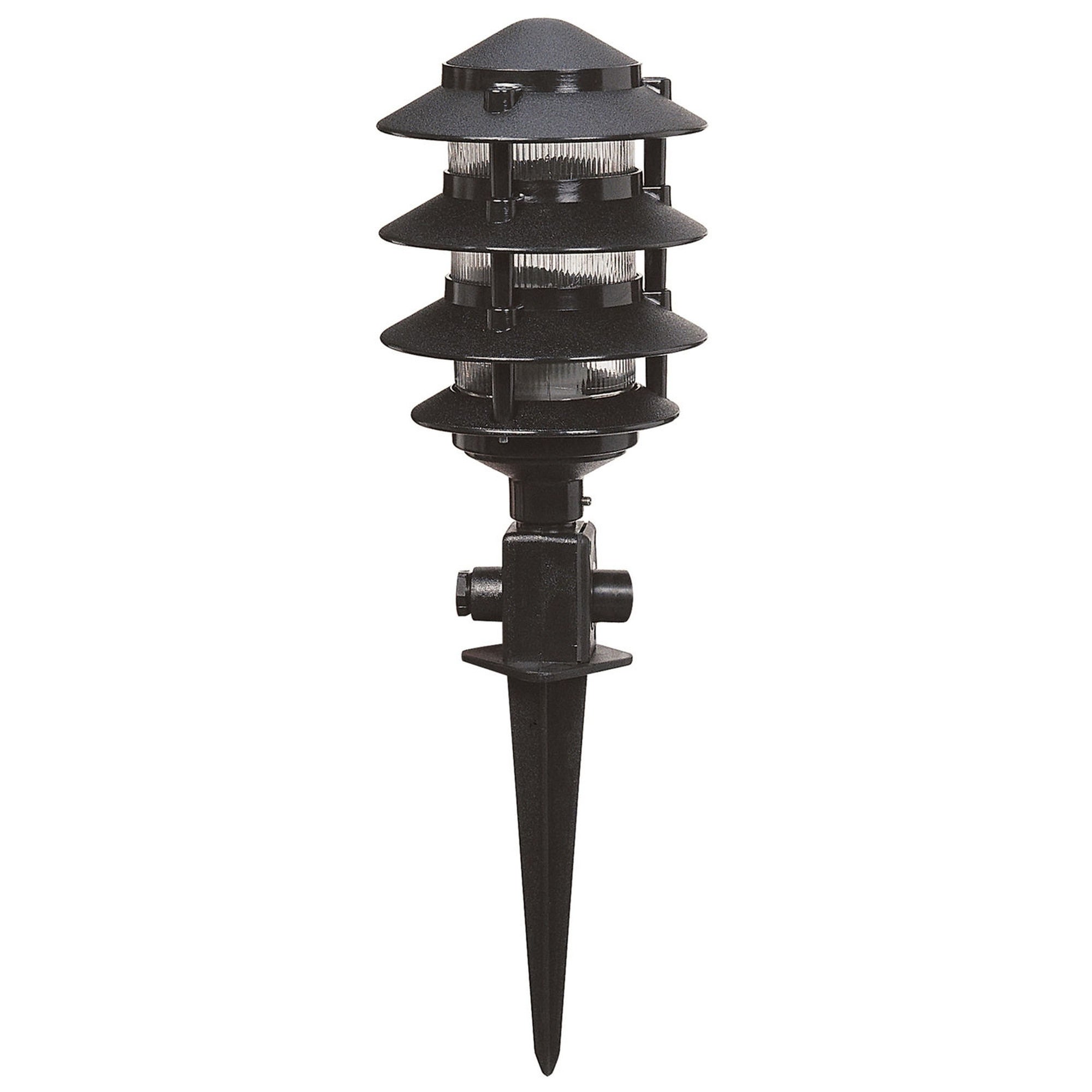 Aplique de pared para exterior, estructura de abs color negro