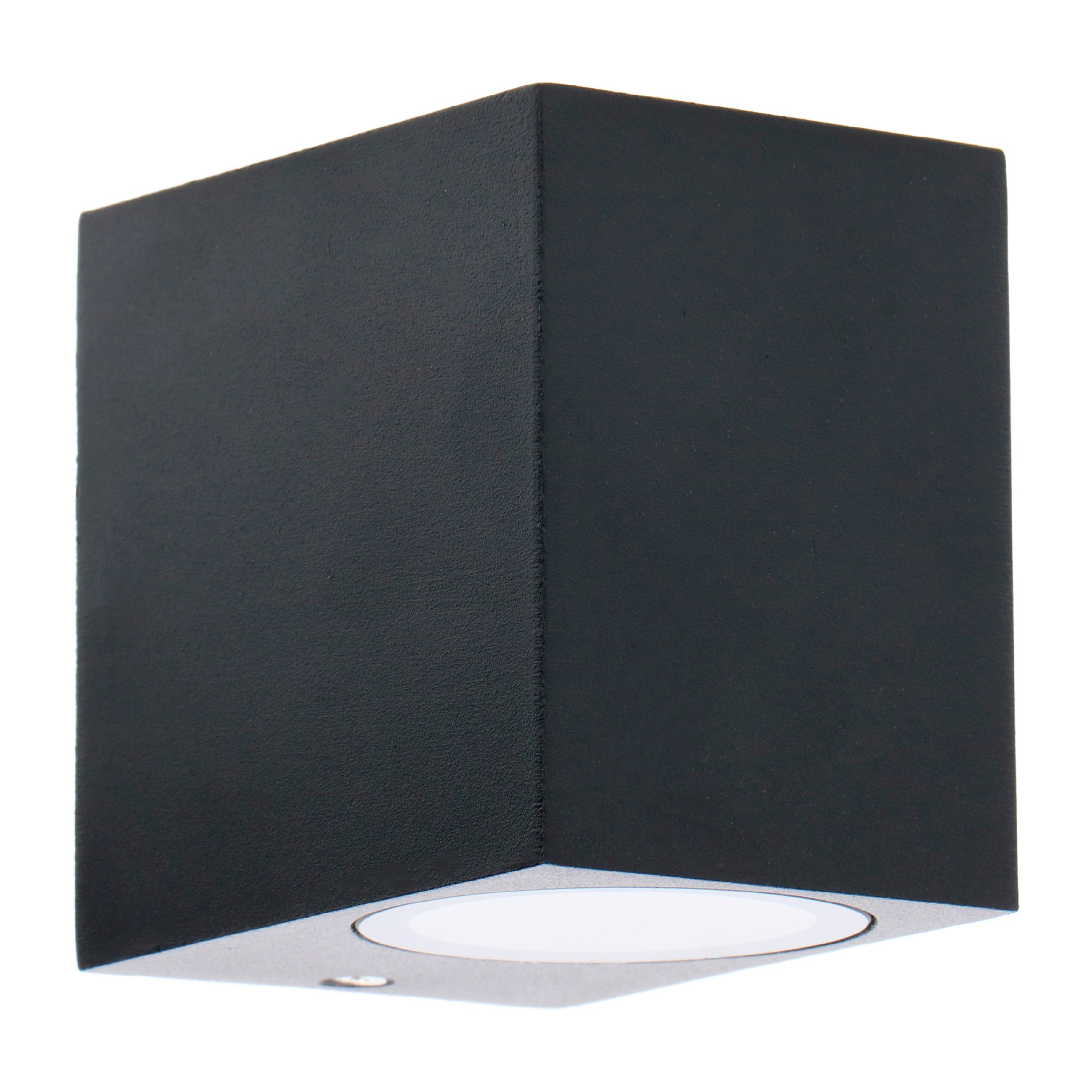 Aplique de pared exterior 1x gu10 para led y halógeno. aluminio color negro