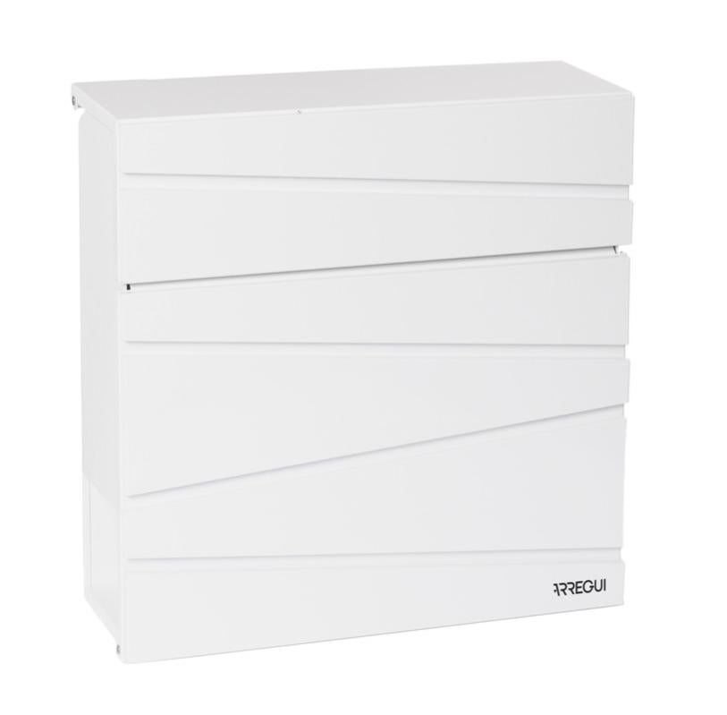 Cassetta Postale Arregui Armor E6901 In Acciaio Bianco - Portagiornali E Formato A4 | Design Moderno