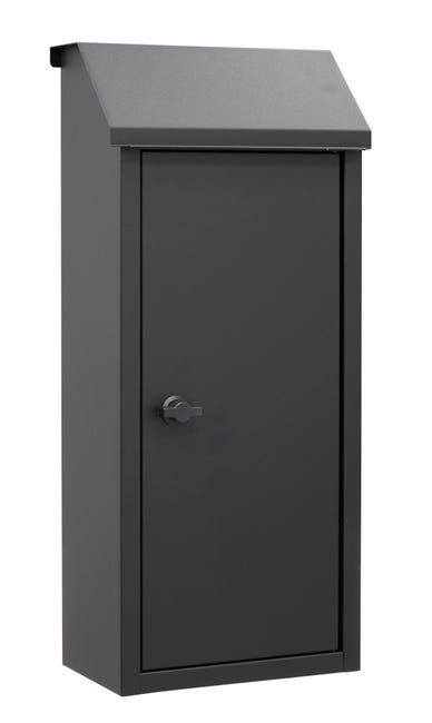 ARREGUI Panera SP008NG P Buzon Exterior para Pan Buzon de Correo para Barras de Pan y Periodicos Gran Capacidad Sin Llave Apertura de Pomo Negro Leroy Merlin