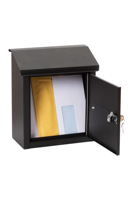 ARREGUI V4094 Buzon Recogecartas de Acero Para Puertas o Verjas en el Interior Boca Recogecartas de 23x4 cm DIN A5 Resistente a Intemperie Negro Leroy Merlin