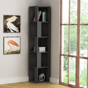 Libreria design Apollon rovere e antracite