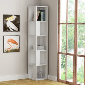 Libreria estensibile angolare Wish bianca 72x22x200h