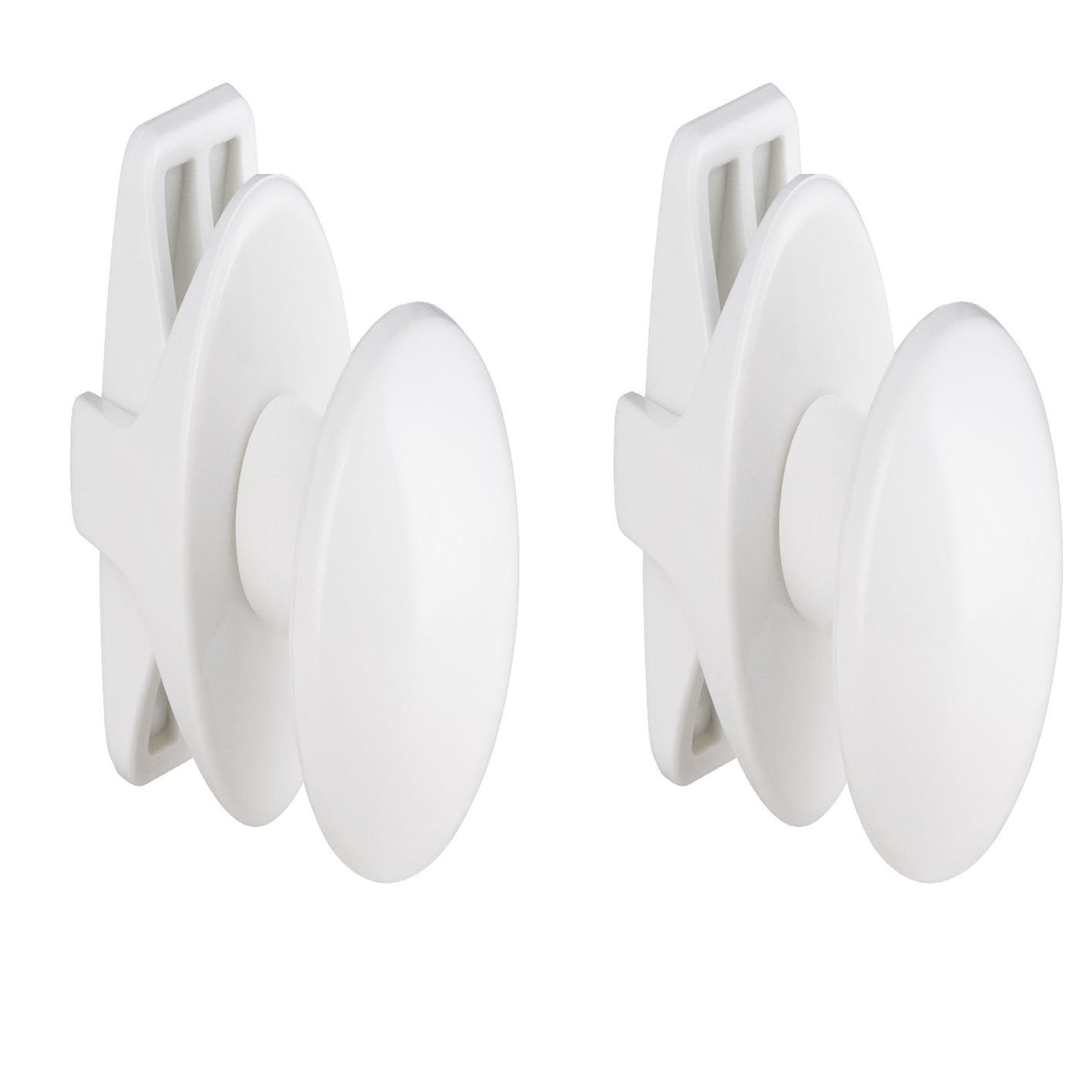 Patères rondes blancs pour radiateur sèche-serviettes tubes ronds