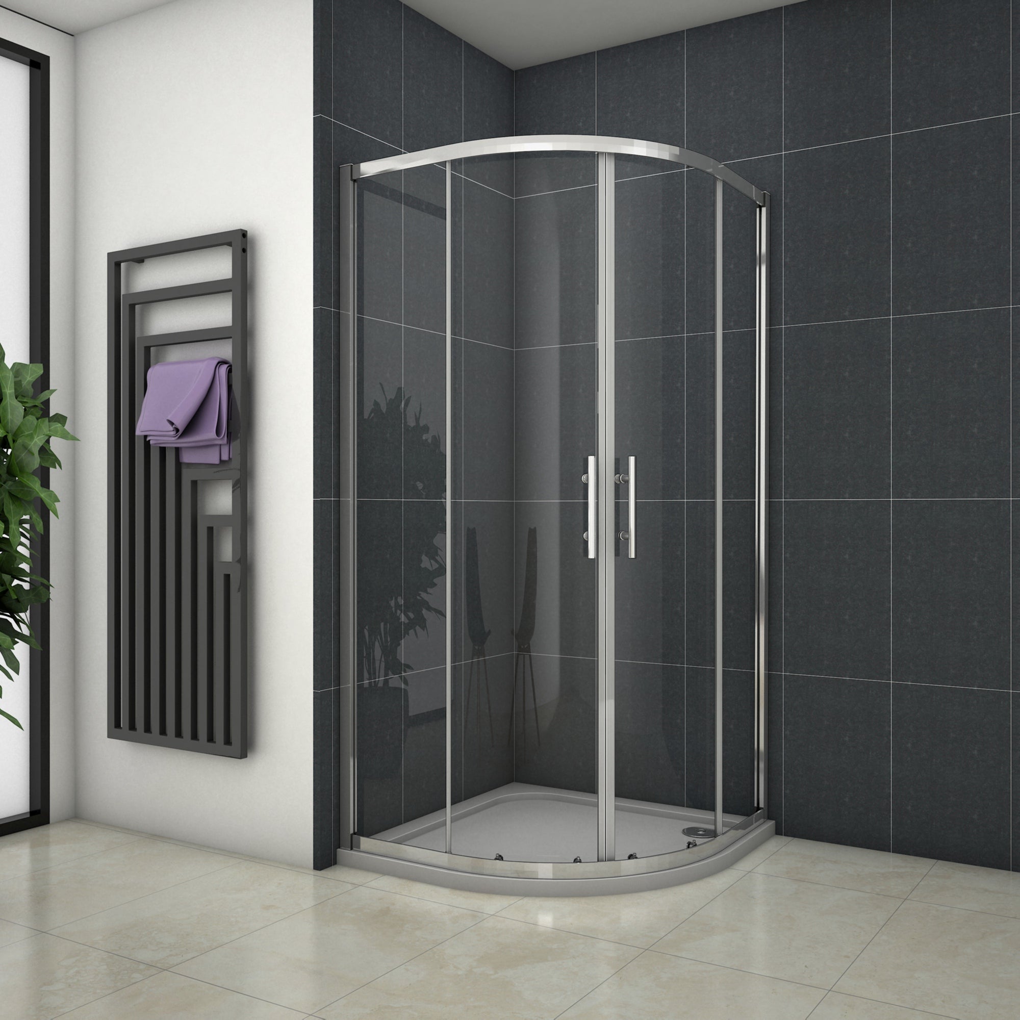 Mampara de ducha semicircular 90x90: calidad y diseño