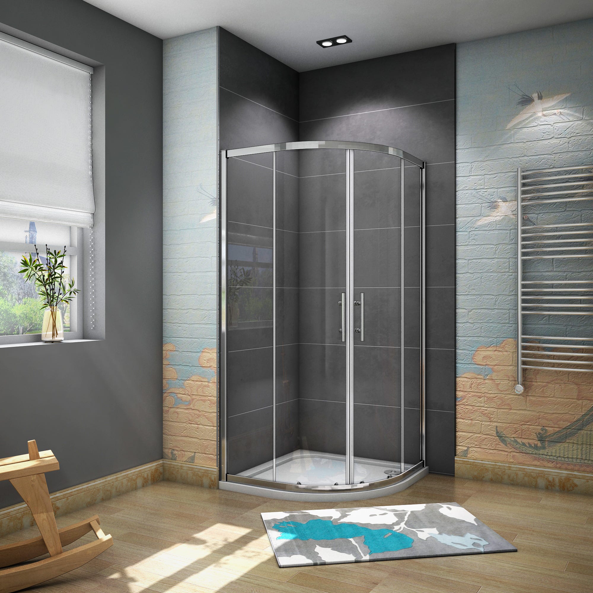 Semicircular ducha Antical modelo 300 - Mamparas de bañera y ducha