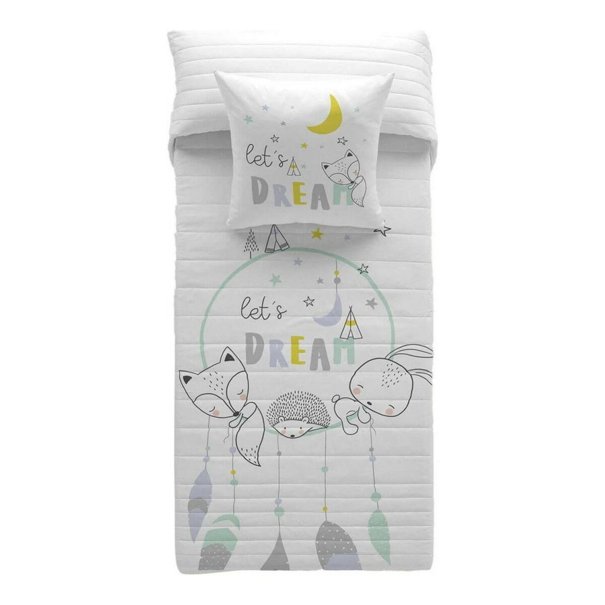 Lanovenanube Copriletto Trapuntato Niza Per Letto 105 Cm, Morbido E Imbottito, Colore Turchese Con Volant - 3