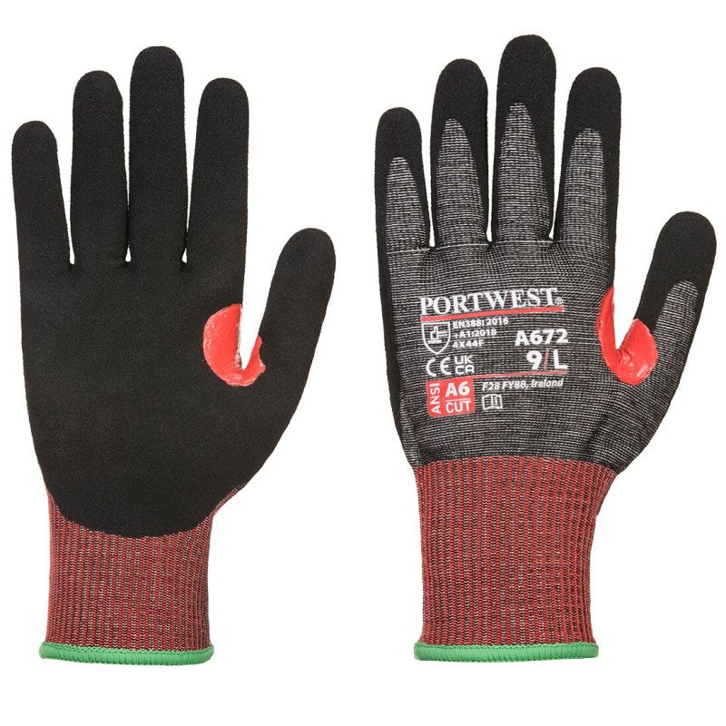 Portwest - Gants Anti Coupures De Niveau F Avec Renfort En Mousse ...