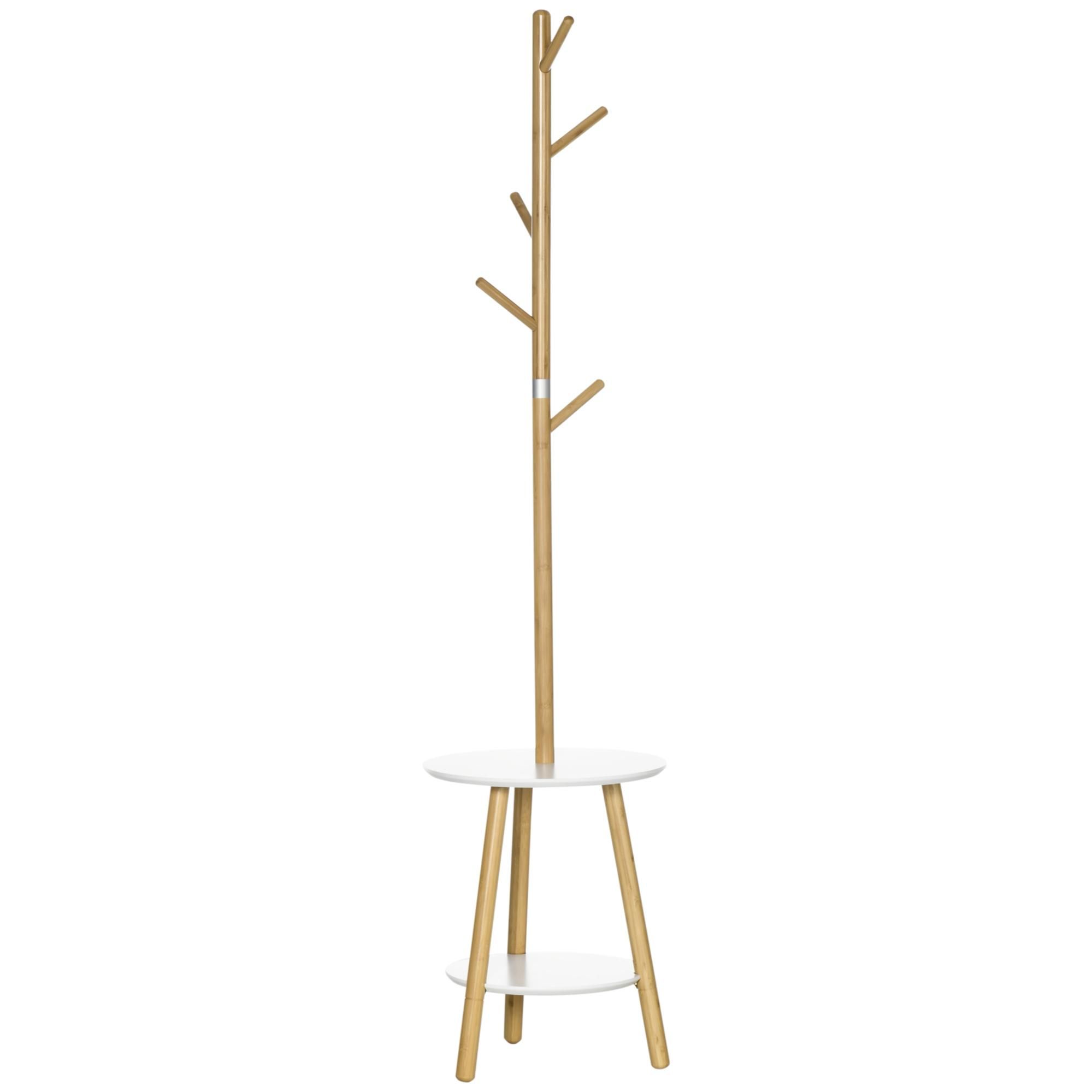 Porte manteau design scandinave branches 5 pateres 2 etageres Leroy Merlin