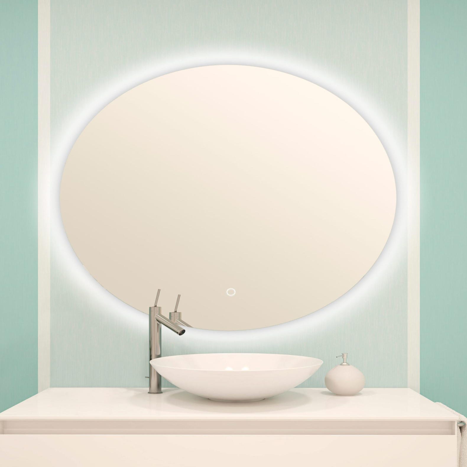 Miroir avec lumiere LED Mia Round (80 Cm.)