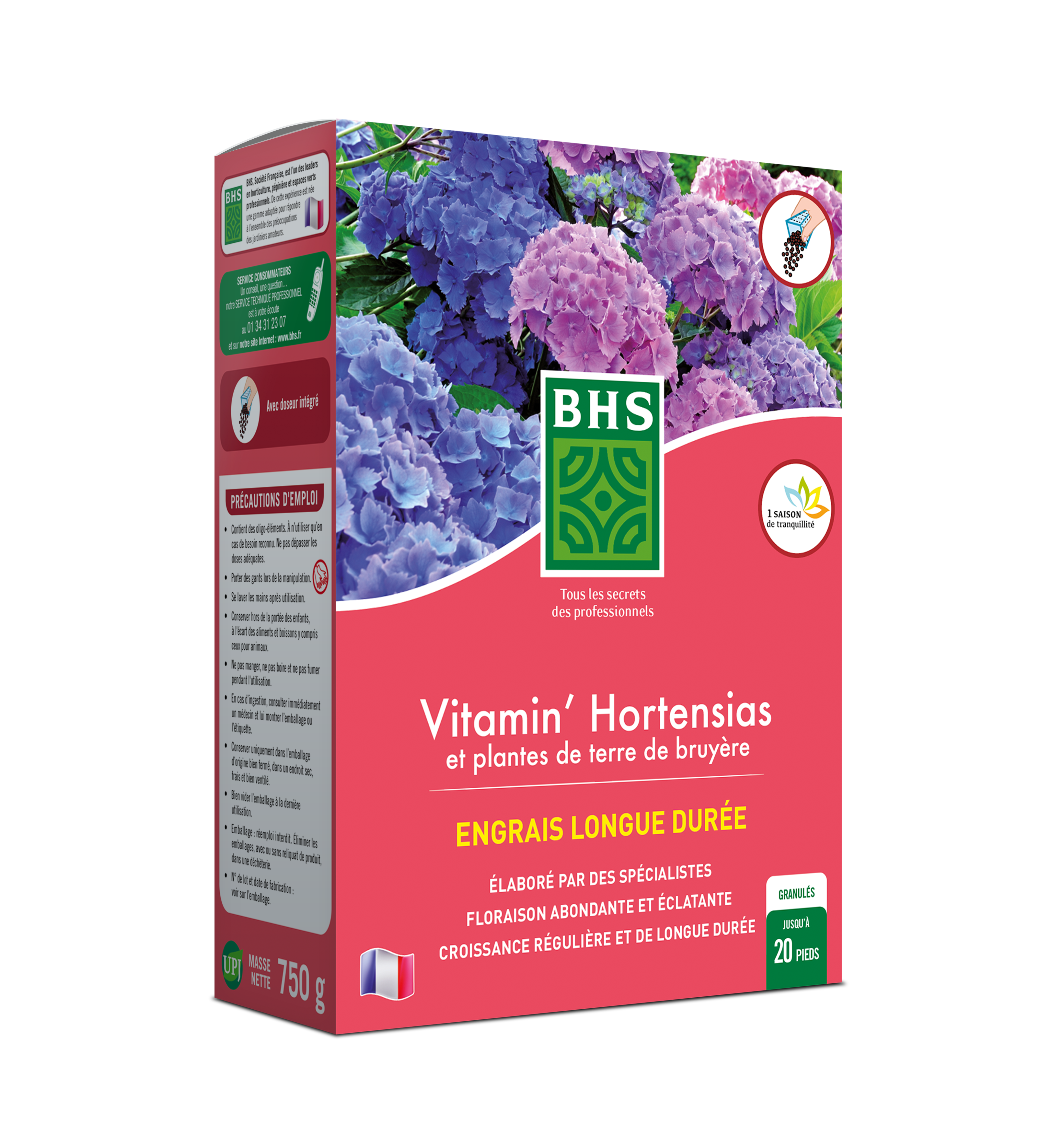 BHS EVHO750 | Engrais Vitamin' Hortensias | 750 G |Équilibre Azotée Et ...