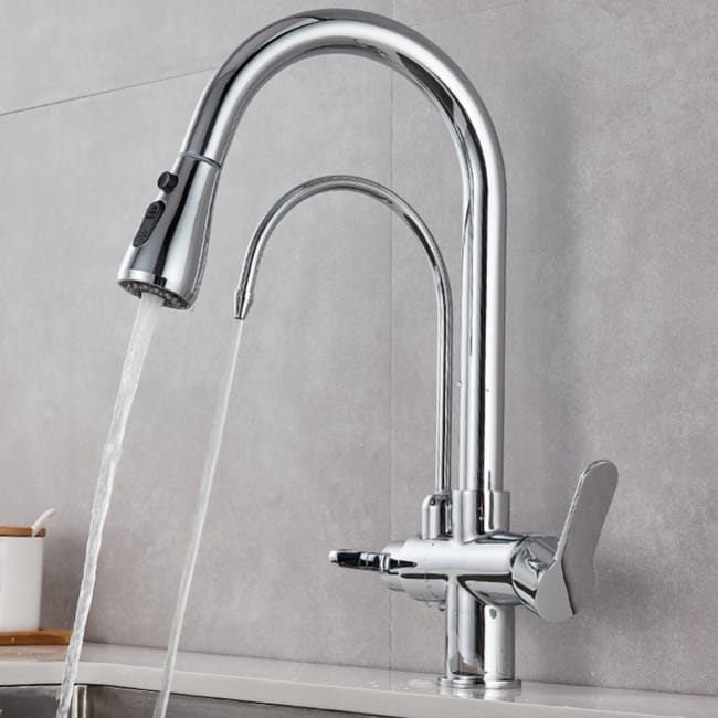 Grifo Osmosis Extra ble Ducha 3 v as 2 salidas Cromado DUPLO CROME