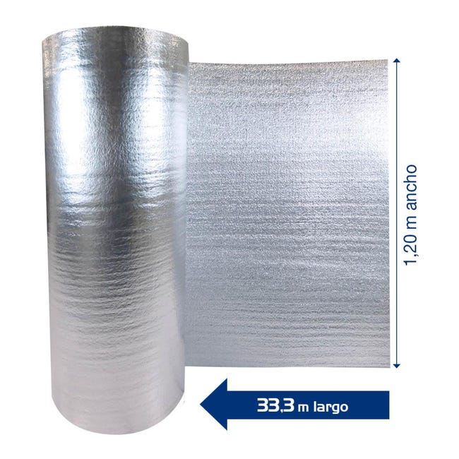 Aislamiento Termico Aluminio Reflexivo multicapa de Rollo Aislante Térmico  Lámina Térmica Aluminio Aislante de burbujas de aire y aluminio Para Techo
