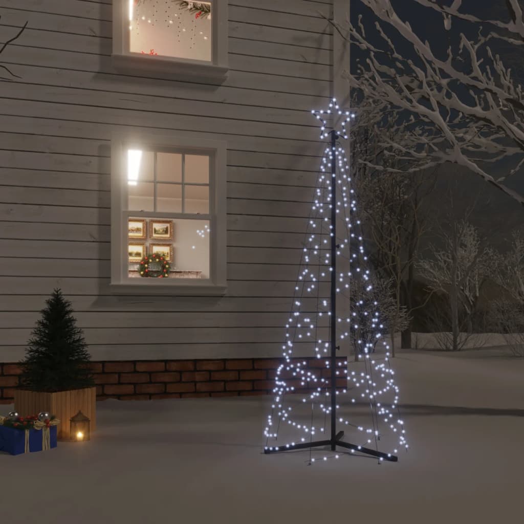 vidaXL Arbre de Noël lumineux sur mât de drapeau 200 LED bleu 180