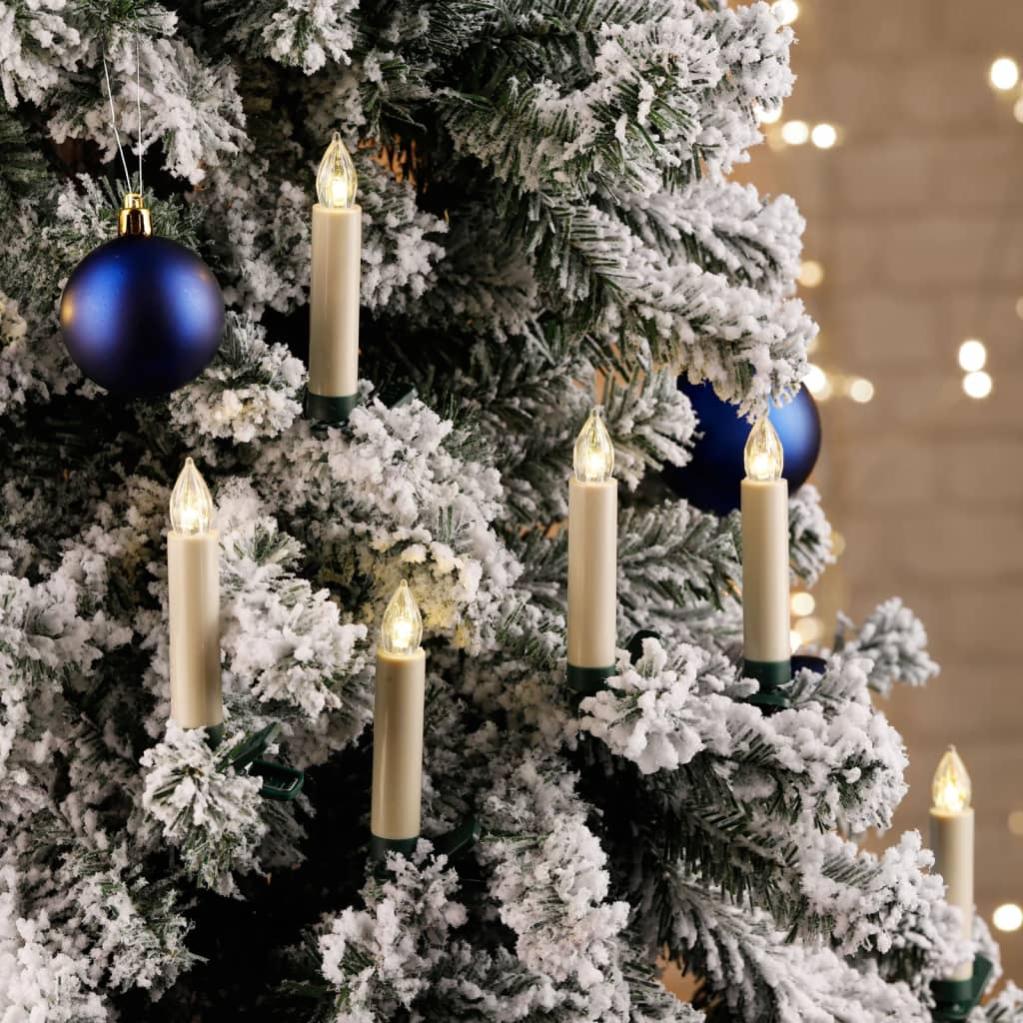 Candele LED Per Albero Di Natale, 29 Cm, A Batteria Con Telecomando E Timer, Effetto Fiamma Tremolante, Confezione Da 2 In Verde Pino