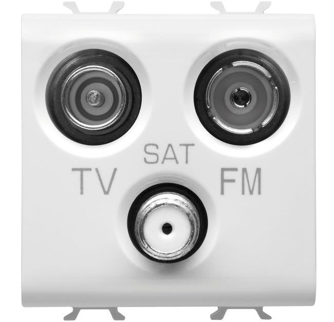 Presa TV Femmina Diametro 9.5mm In Ceramica Bianco Vintage Fanton 84021 Presa TV Femmina Diametro 9.5mm In Ceramica Bianco Vintage Fanton 84021