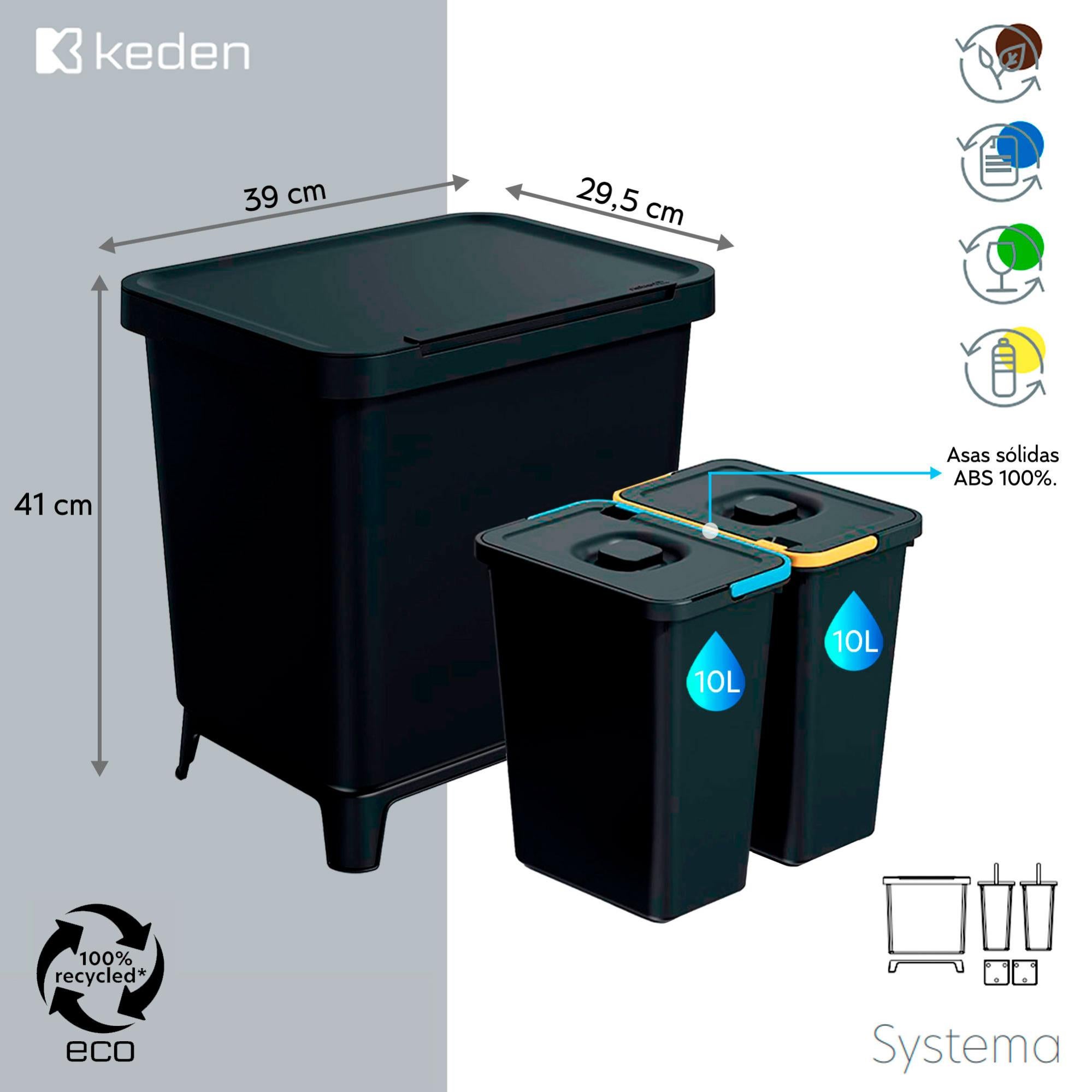 Goliat Cubo Con Tapa Y Pedal Bin Cubo Basura 50 Litros Pedal