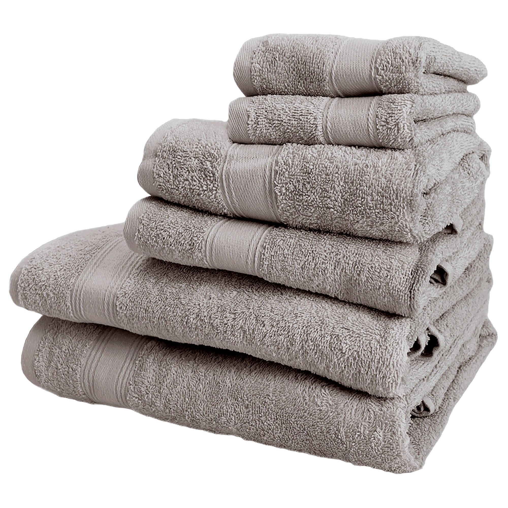 Rams - Pack de 2 toallas de baño realizadas 100% algodón, de color gris, de  50x100 cm con bonito diseño en su lateral. Toallas d