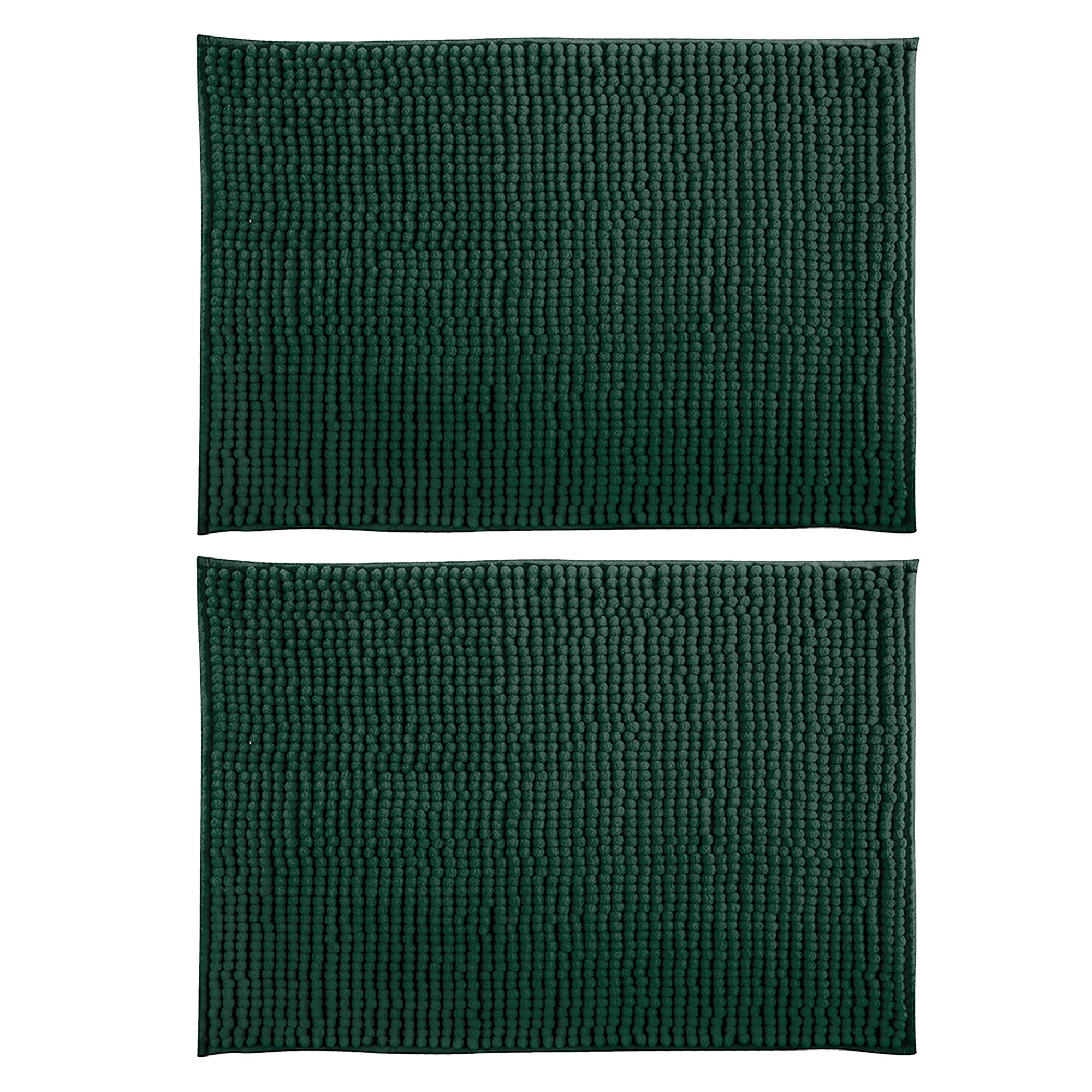 Tappeto Cucina Bagno Puro Cotone Morbido Assorbente Scendiletto Tessuto  Intrecciato Verde 55x280 cm