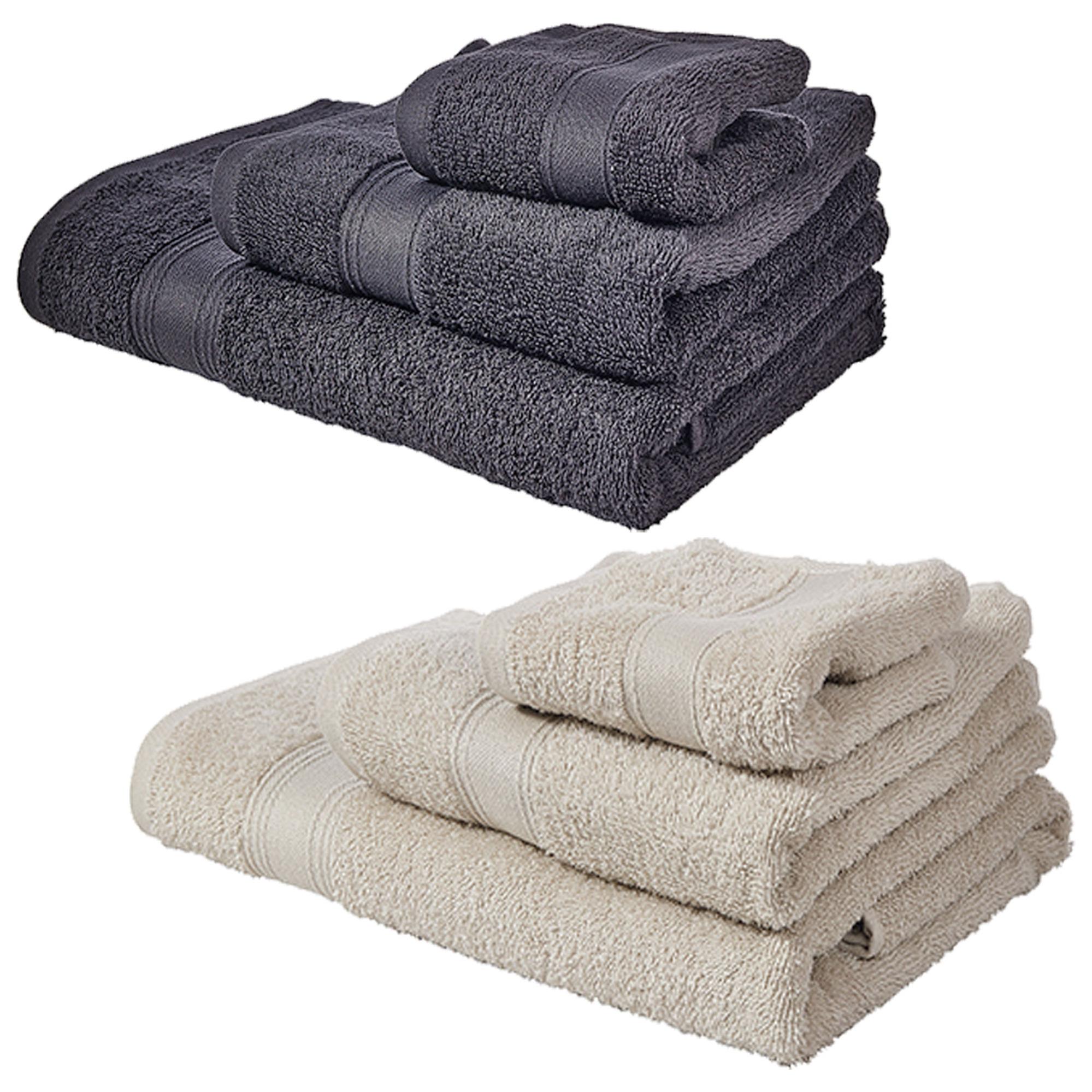 Juego De 6 Toallas Betz Premium 100% Algodón - Beige Arena, Alta Absorción, Calidad 470 G/m²