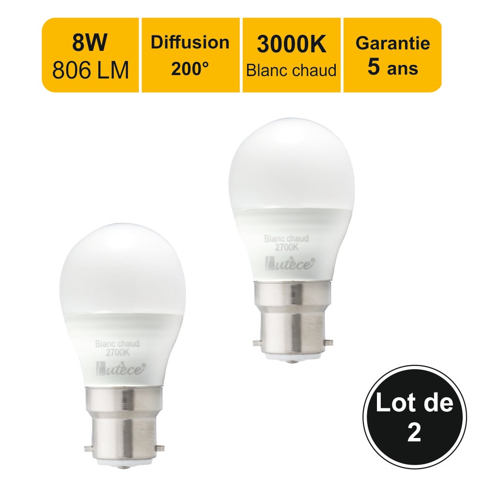 Ampoule led 12-60V 3w e14 3000k blanc chaud 250lm