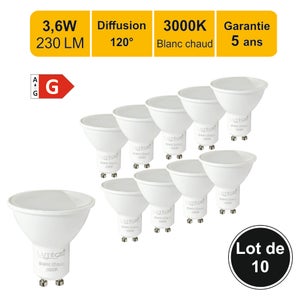 Noxion Spot LED GU10 PAR16 4W 345lm 36D - 827 Blanc Très Chaud