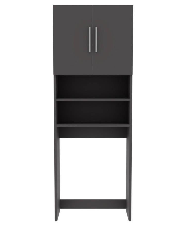 Meuble Pour Machine Laver Gris Anthracite ARIEL 190 X 64 X 25 Cm Avec meuble-pour-machine-laver-gris-anthracite-ariel-190-x-64-x-25-cm-avec