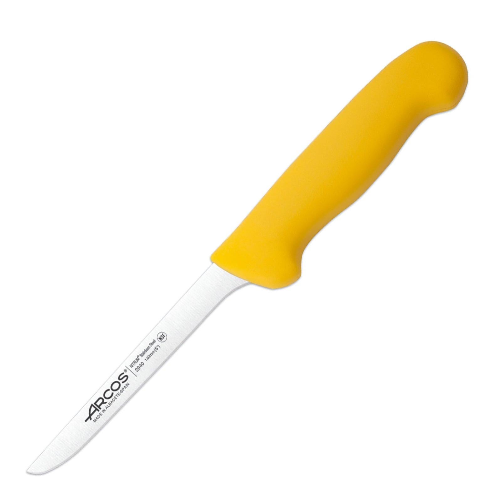 Coltello Da Macellaio Arcos Colore - Prof. 295800 In Acciaio Inox Nitrum E Mango Polipropilene Ergonomico Giallo E Lama 17 Cm Coperchio Espositore 71717805
