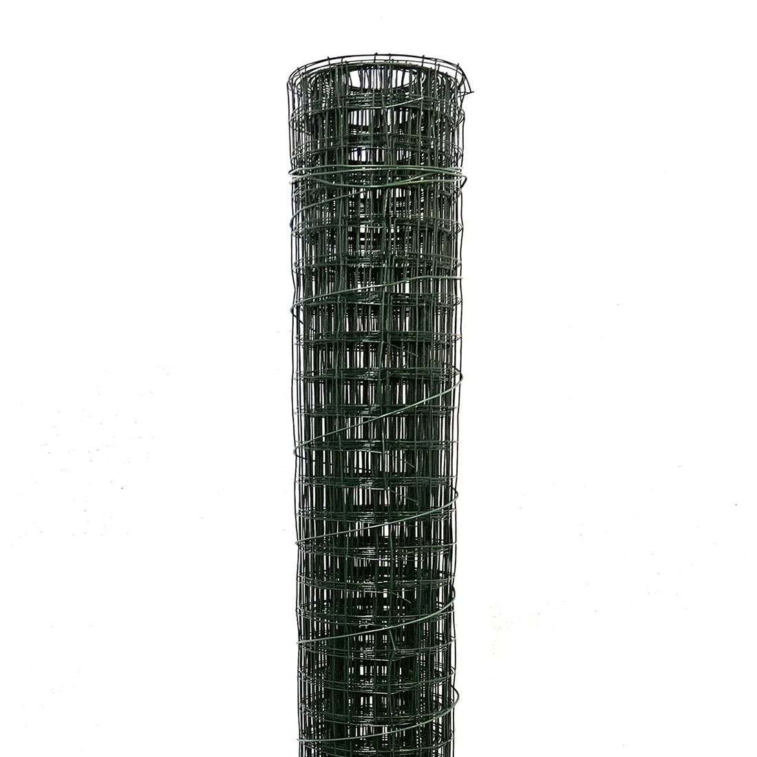 Rollo de malla simple torsión plastificado verde 1,25x25 Metros - Cercados  Online