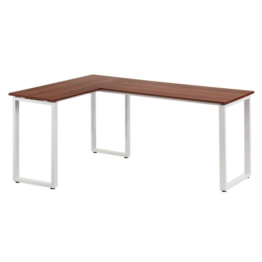Scrivania ad angolo / Scrivania WORKSPACE BASIC noce / bianco hjh