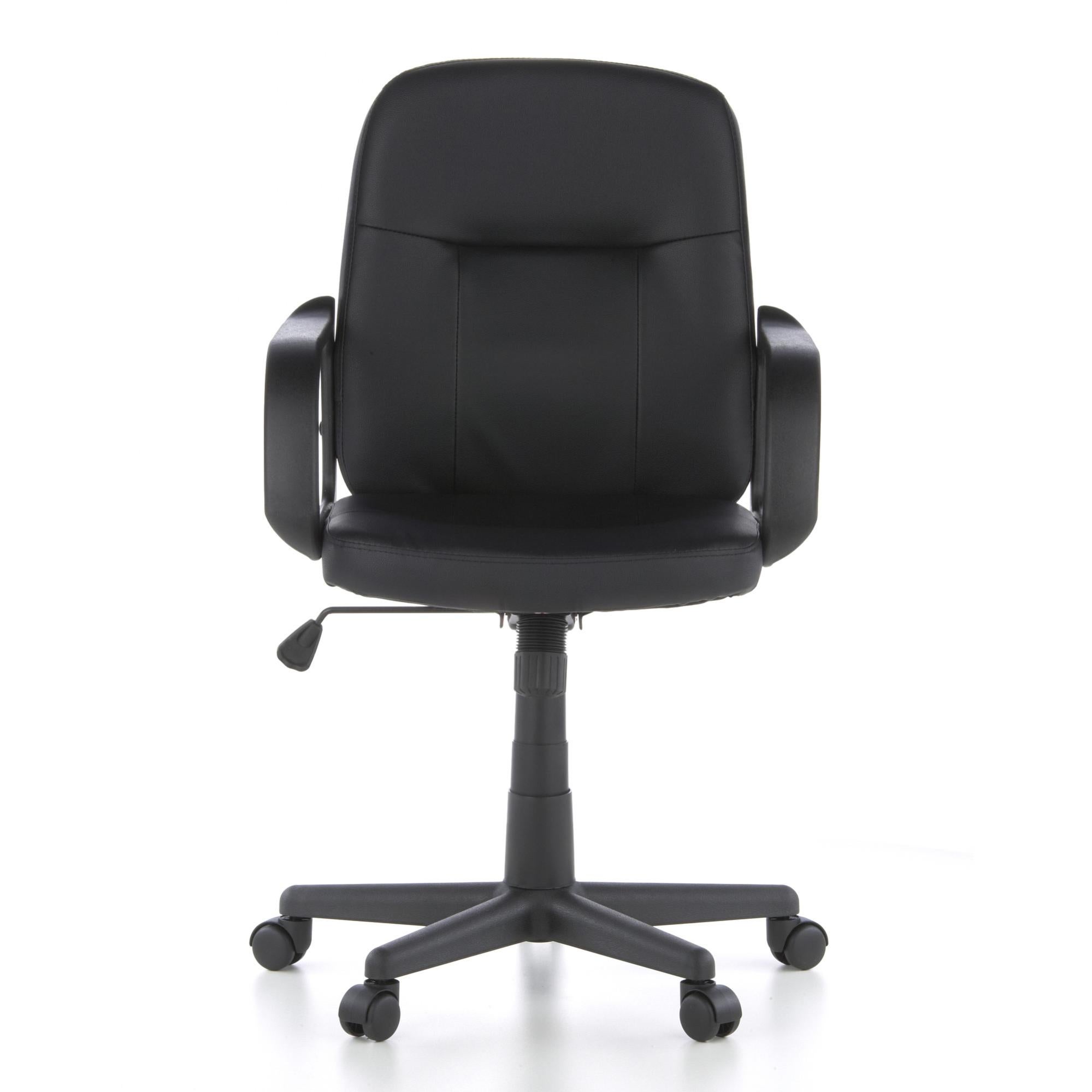 Sedia poltrona sedile girevole computer ufficio studio tessuto nero