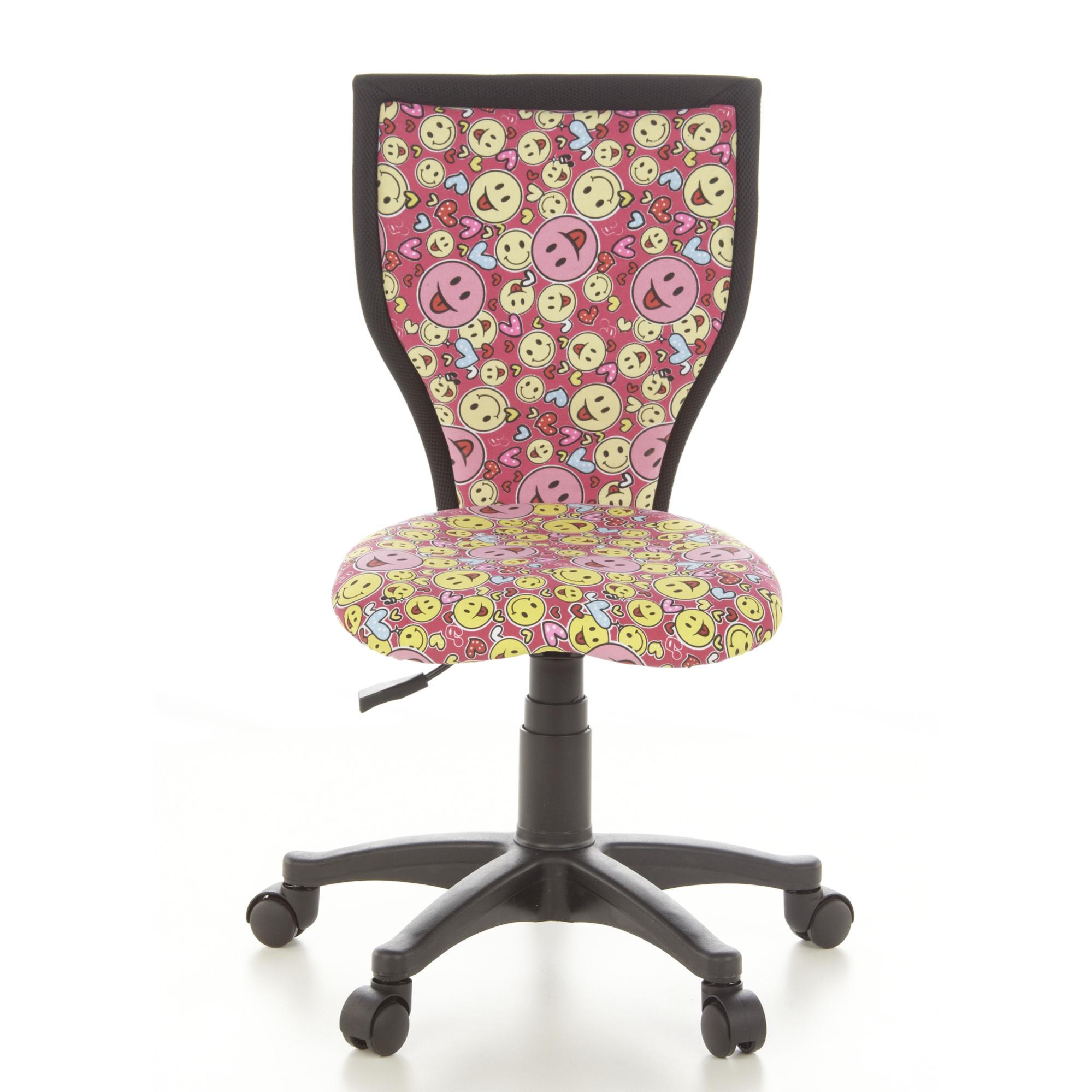 HJH Office Sedia Girevole Bambini FANCY I In Ecopelle Rosa – Cresce Con Loro, Ruote Di Sicurezza Per Moquette, Peso Max 60 Kg - 5