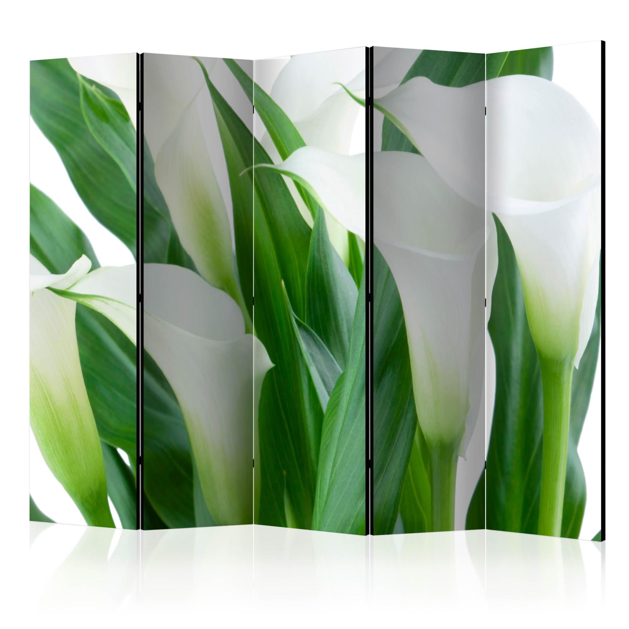 Mini Paravent à Fleurs Pliable En Bois - Séparateur De Pièce Décoratif 48x24cm