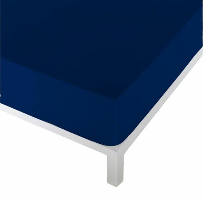 Sábana Bajera Ajustable Naturals Azul Cama de 90 (90 x 190 cm)