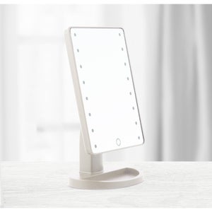 Acquistare Tavolino da toilette Ania in bianco + sgabello + luce LED
