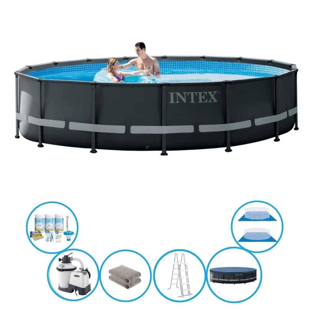 Intex Piscine Ultra Xtr Frame Ensemble De Piscine 488x122 Cm Leroy Merlin