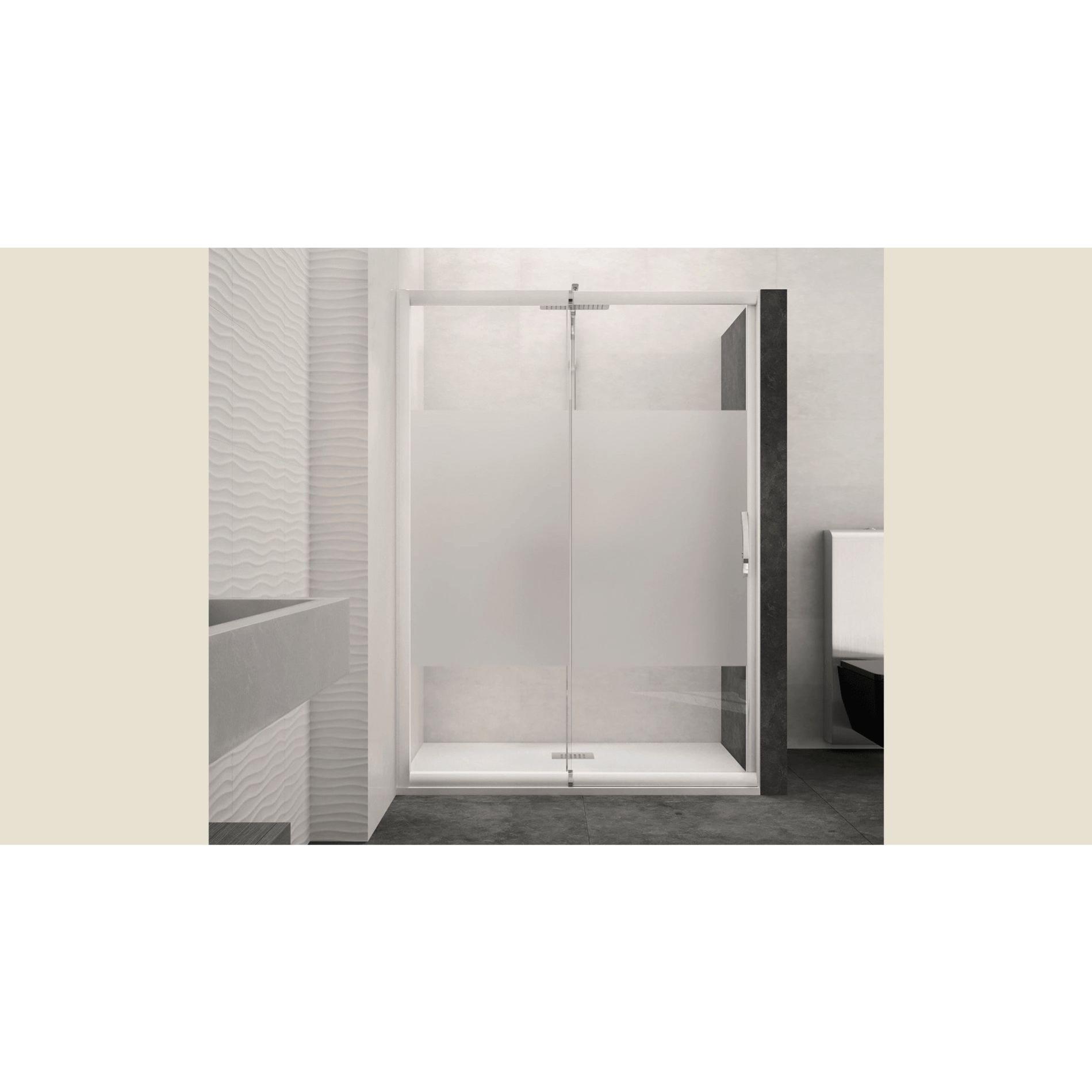 Paroi de douche coulissante CLASSIC MACAO 125/142 avec 1 volet fixe