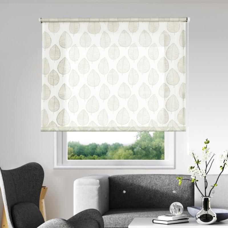 Enrollable estampado, estor con dibujos Natural Verde, 150 x 180cm | Leroy