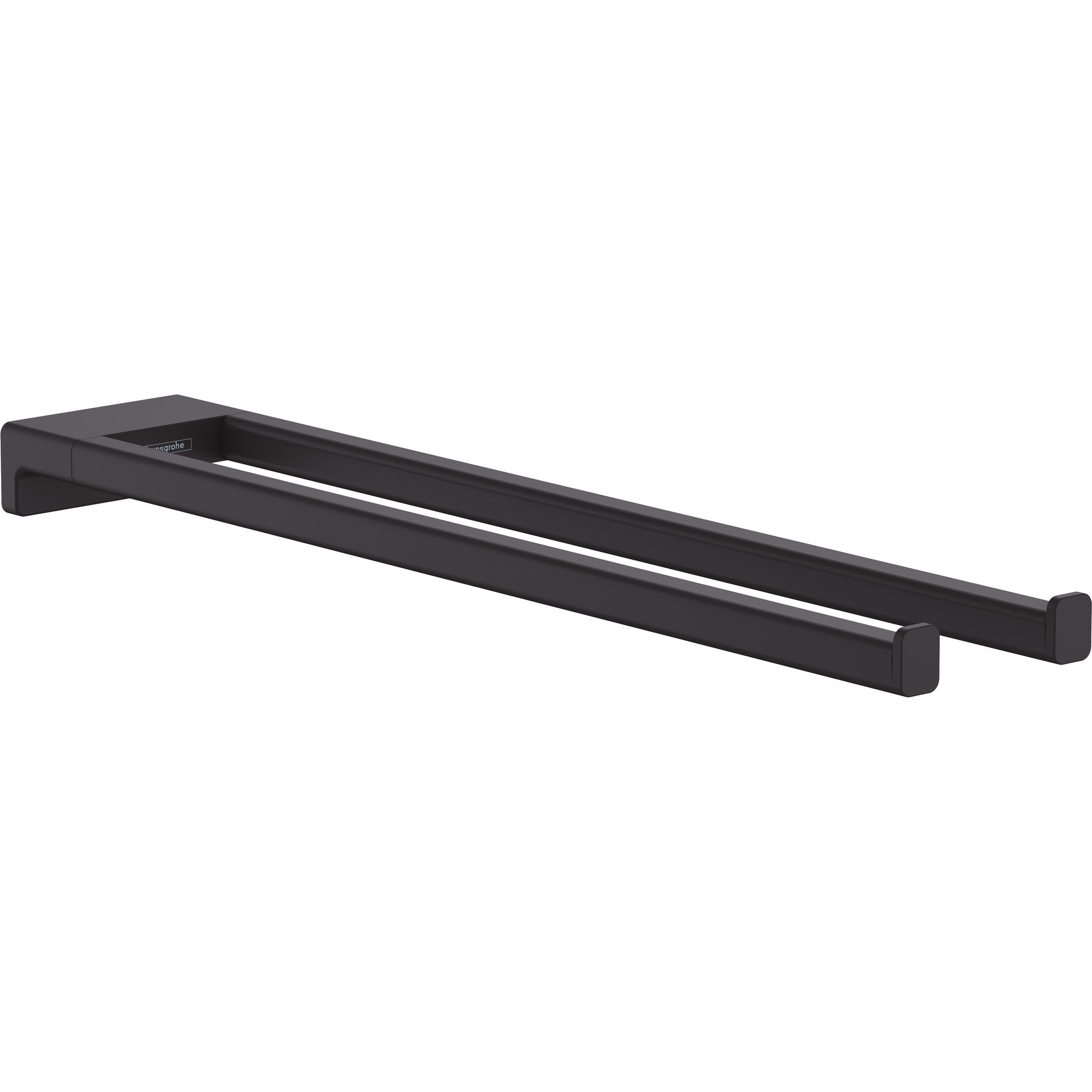 HANSGROHE Porte serviette 2 branches 450mm AddStoris Noir Mat | Leroy ...