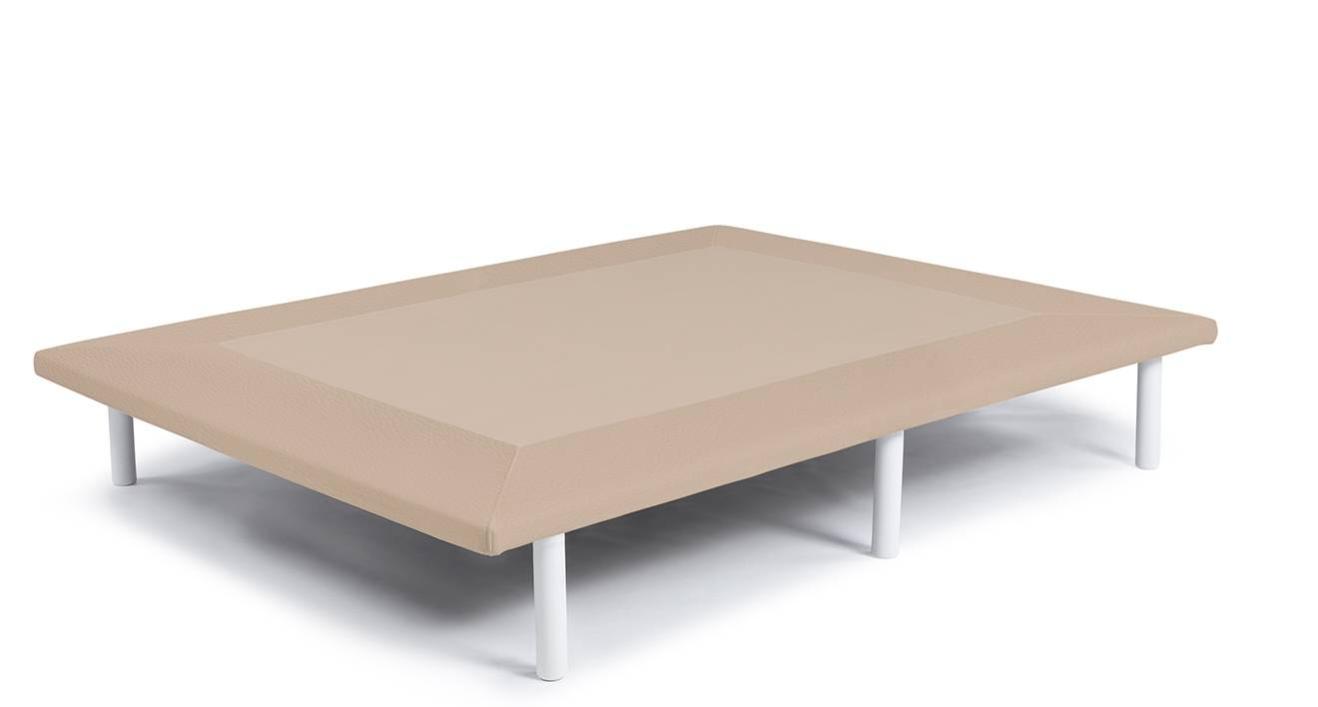 Base tapizada sublime polipiel nautica beige gemelar 135x210