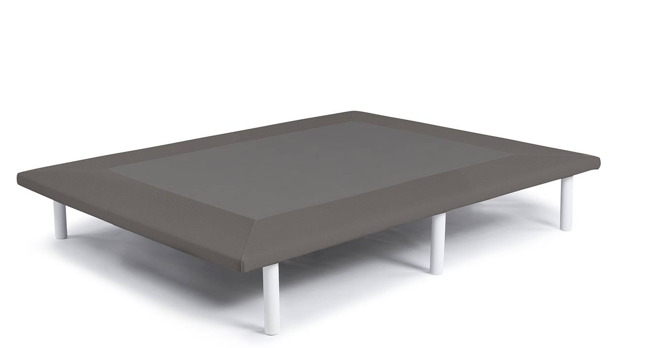 Base tapizada sublime polipiel nautica gris 150x210