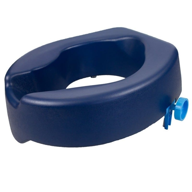 Elevador de inodoro Soft. Rio 11 cm Elevador WC adulto Elevador WC  Ajustable Elevador blando Azul