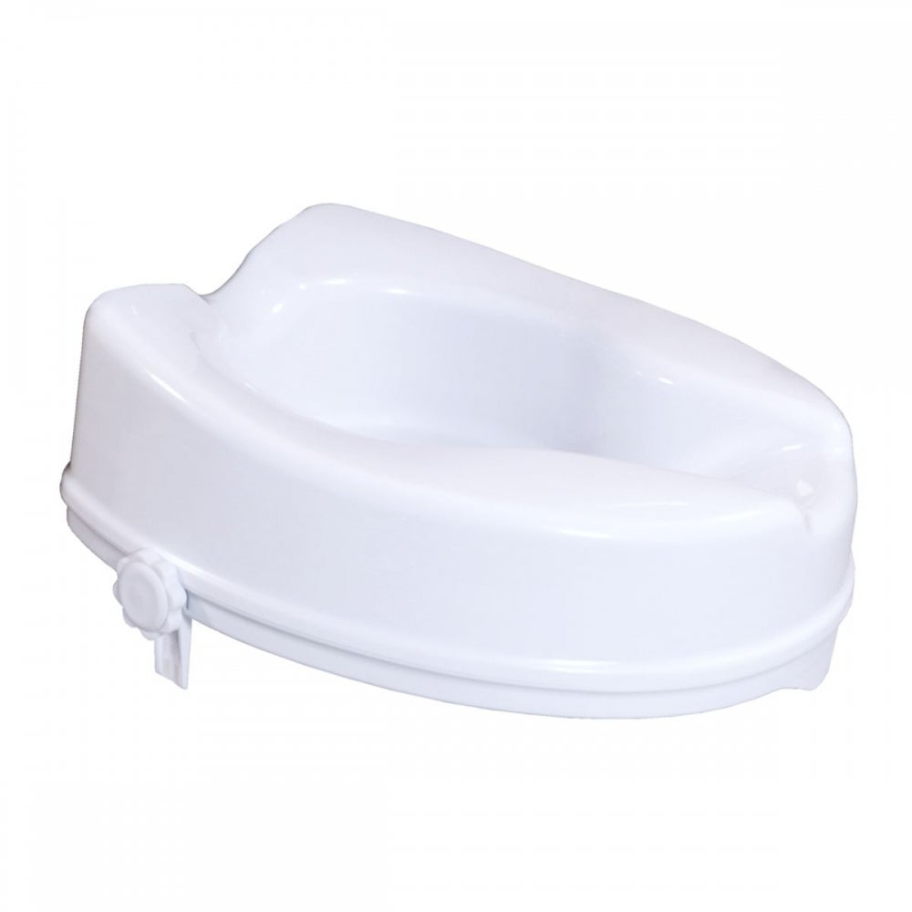 ® Elevador WC para Adulto Sin Tapa 10 cm Adaptable a inodoros ovalados  Sistema de fijación Lateral Marca española Modelo Titán