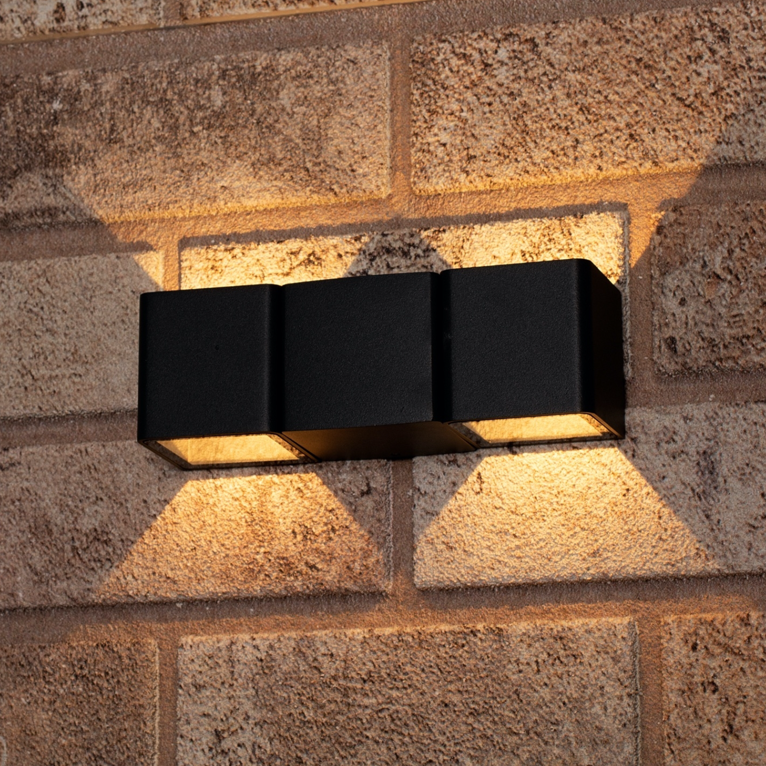 Aplique pared exterior led 6w 260 lm luz cálida 2700k ip54 focos bidireccionales