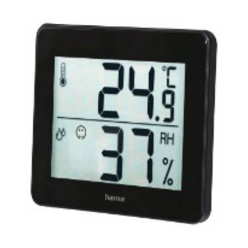 Reloj Despertador Proyector Con Termómetro Higrómetro Eo Safe Imports  Esi-6471 Color Negro