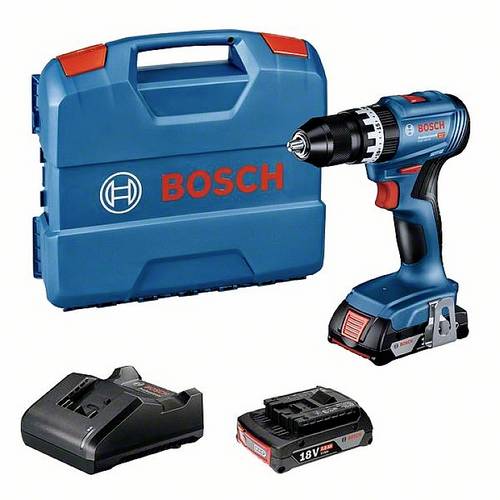 Perceuse-visseuse sans fil Bosch Professional GSB 18V-45 06019K3302 18 V  2.0 Ah Li-Ion + 2 batteries, + chargeur, +